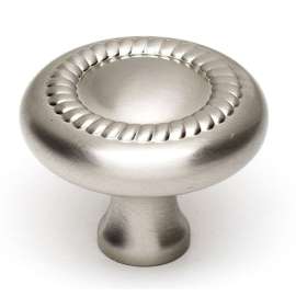 Rope A812-38-SN Knob Traditional 1-1/2-in in Satin Nickel
