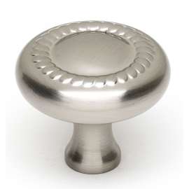 Rope A812-14-SN Knob Traditional 1-1/4-in in Satin Nickel