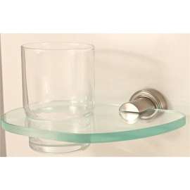 Modern Tumbler Holder 6-11/16-in in Satin Nickel