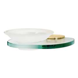 Modern Soap Dish 6-11/16-in in Polished Brass