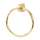 Modern Towel Ring 7-in in Polished Brass