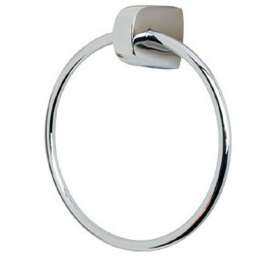 Modern Towel Ring 7-in in Satin Nickel