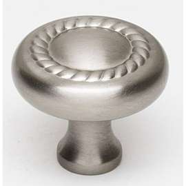 Rope A812-1-SN Knob Traditional 1-in in Satin Nickel