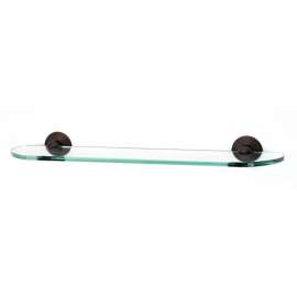 Embassy A9050-24-CHBRZ 24-in Glass Shelf with Brackets Traditional in Chocolate Bronze