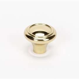 Classic Traditional A1561-PB Knob Traditional 1-1/4-in in Polished Brass