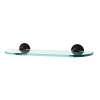 18-in Glass Shelf with Brackets Traditional in Chocolate Bronze