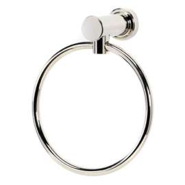 Modern Towel Ring 6-in in Polished Nickel