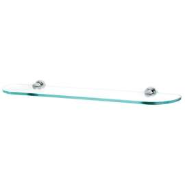 Infinity A8750-24-PN 24-in Glass Shelf with Brackets Modern in Polished Nickel