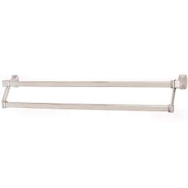 Double Towel Bar Modern in Satin Nickel