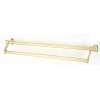 Double Towel Bar Modern in Polished Brass