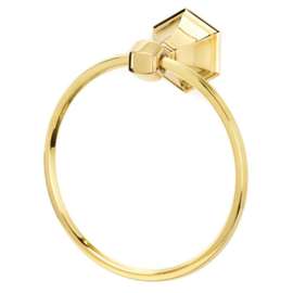 Nicole A7740-PB Towel Ring Traditional 7-in in Polished Brass