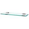 Nicole A7750-18-PN 18-in Glass Shelf with Brackets Traditional in Polished Nickel
