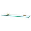 Nicole A7750-24-PB 24-in Glass Shelf with Brackets Traditional in Polished Brass