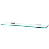 Nicole A7750-24-PN 24-in Glass Shelf with Brackets Traditional in Polished Nickel