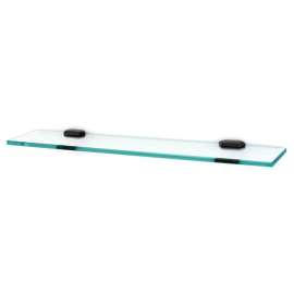 Nicole A7750-24-BARC 24-in Glass Shelf with Brackets Traditional in Barcelona