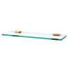 Nicole A7750-18-PB 18-in Glass Shelf with Brackets Traditional in Polished Brass
