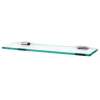 Nicole A7750-18-PC 18-in Glass Shelf with Brackets Traditional in Polished Chrome