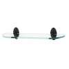 Classic Traditional A8050-18-BRZ 18-in Glass Shelf with Brackets Traditional in Bronze