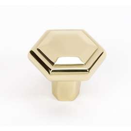 Knob Modern 1-1/2-in in Polished Brass