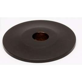 Knob Backplate Traditional 3/4-in in Chocolate Bronze