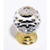 Crystal C210-CLR/PB Traditional Knob in Polished Brass
