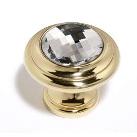 Crystal C211-CLR/GLD Traditional Knob in Gold