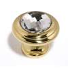 Crystal C211-CLR/PB Traditional Knob in Polished Brass