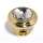 Crystal C211-CLR/PB Traditional Knob in Polished Brass