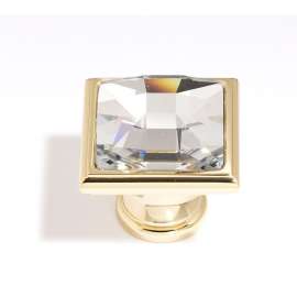 Crystal C212-CLR/GLD Traditional Knob in Gold