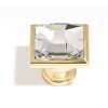 Crystal C212-CLR/PB Traditional Knob in Polished Brass