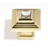 Crystal C213-CLR/GLD Traditional Knob in Gold