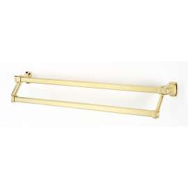 Cube A6525-25-PB Double Towel Bar Modern in Polished Brass
