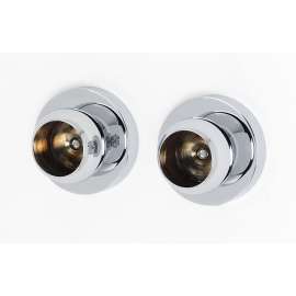 Modern Shower Rod Brackets 2-in in Polished Chrome
