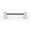 Contemporary Crystal C715-35-PN Crystal Pull Modern in Polished Nickel