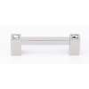 Contemporary Crystal C718-35-PN Crystal Pull Modern in Polished Nickel
