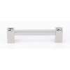 Contemporary Crystal C718-4-PN Crystal Pull Modern in Polished Nickel