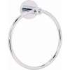 Contemporary I Crystal C8340-SN Modern Towel Ring 6-in in Satin Nickel