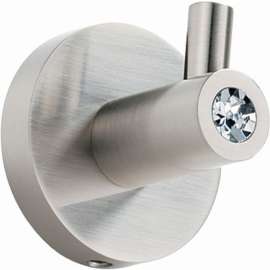 Contemporary I Crystal C8380-SN Modern Robe Hook in Satin Nickel
