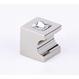 Crystal Knob Modern 3/4-in in Polished Nickel