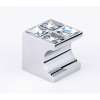 Crystal Knob Modern 1-in in Polished Chrome