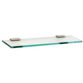 Arch A7550-24-SN 24-in Glass Shelf with Brackets Modern in Satin Nickel