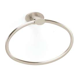 Modern Towel Ring 7-7/8-in in Satin Nickel
