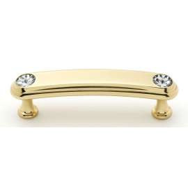 Crystal C211-3-PB Pull Traditional in Polished Brass