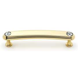Crystal C211-4-PB Pull Traditional in Polished Brass