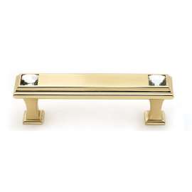 Crystal C213-3-PB Pull Traditional in Polished Brass