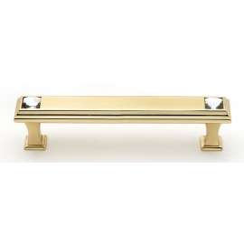 Crystal C213-4-PB Pull Traditional in Polished Brass