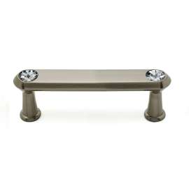 Crystal C214-3-SN Pull Traditional in Satin Nickel