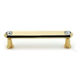 Crystal C214-4-PB Pull Traditional in Polished Brass