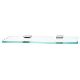 Manhattan A7450-18-PC 18-in Glass Shelf with Brackets Modern in Polished Chrome