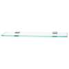 Manhattan A7450-24-PC 24-in Glass Shelf with Brackets Modern in Polished Chrome